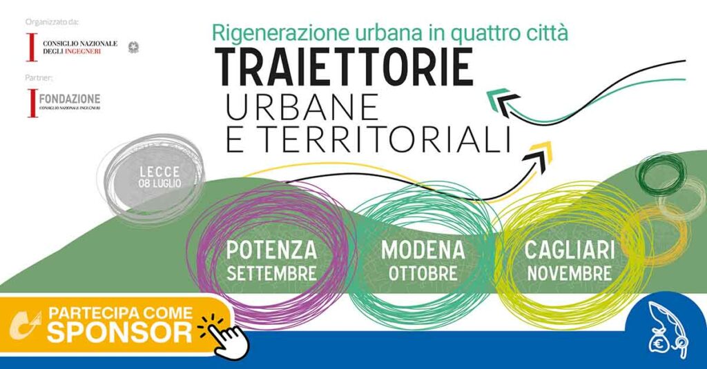 Convegni itineranti "TRAIETTORIE URBANE E TERRITORIALI - Rigenerazione urbana in quattro città" 4 appuntamenti 2025 | CNI e Fondazione CNI