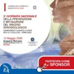 Sponsorizza la &ldquo;3a GIORNATA NAZIONALE DELLA PREVENZIONE E MITIGAZIONE DEL RISCHIO IDROGEOLOGICO&rdquo; | CNI e CNG