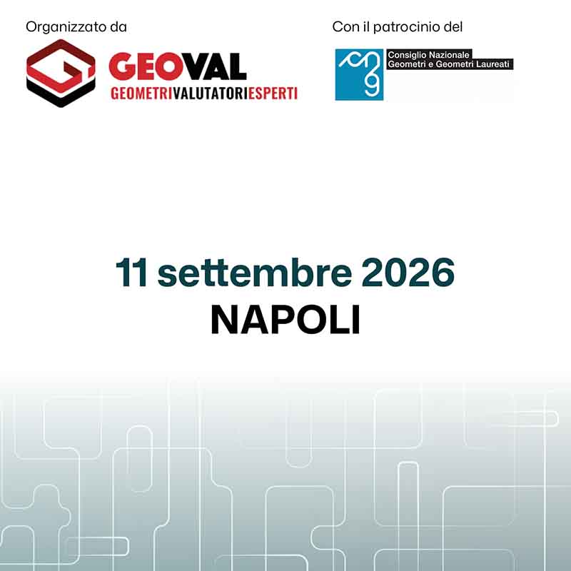 Sponsorizza &ldquo;Stimiamo il futuro&rdquo; 2a ed. 11 settembre Napoli | GeoVal Esperti e CNGeometri