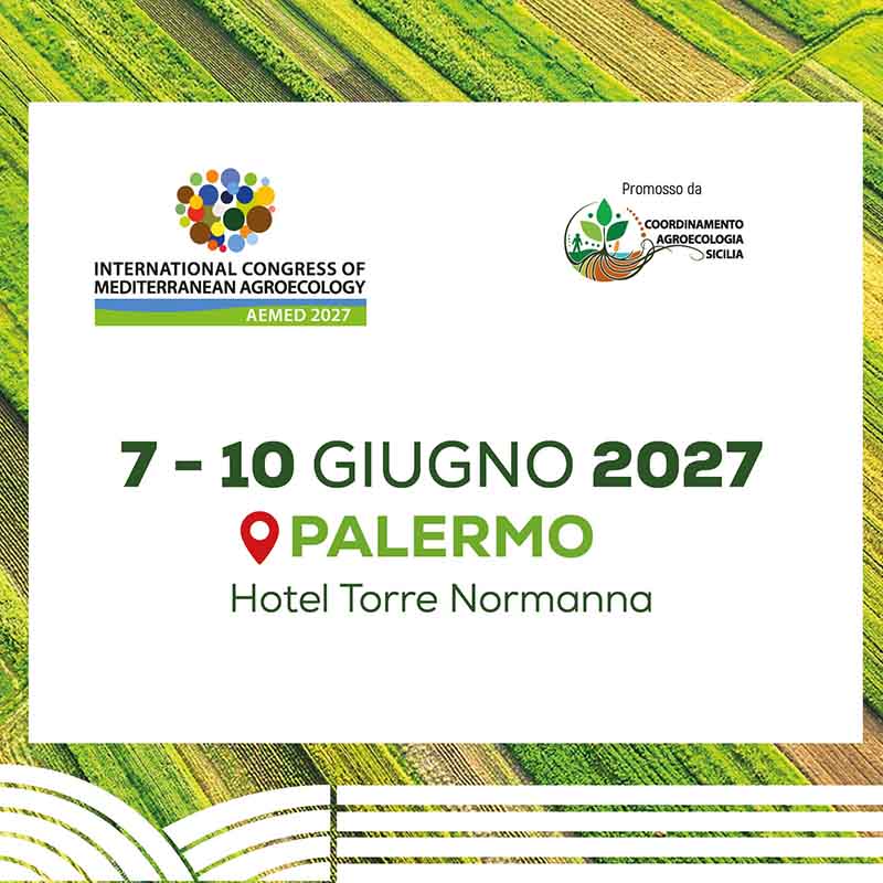 Sponsorizza il 2&deg; Congresso di Agroecologia "AEMED 2027" 7-10 giugno 2027